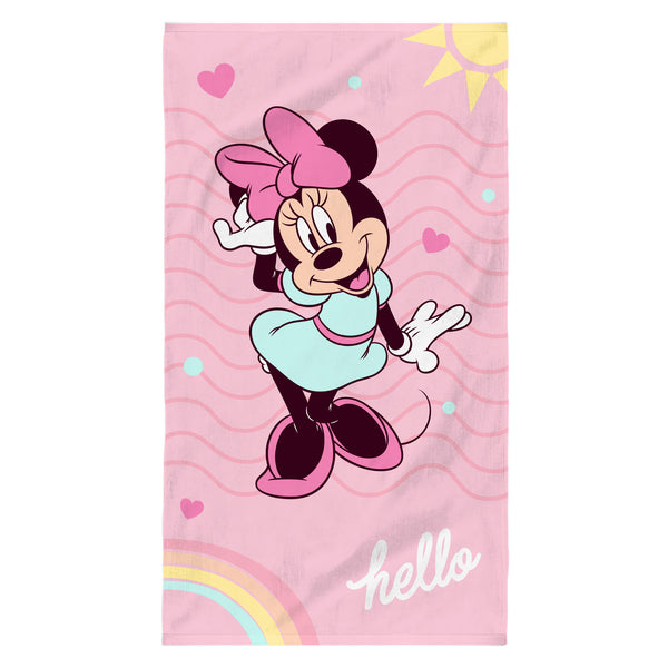 Drap de Plage Disney Home Minnie Hello