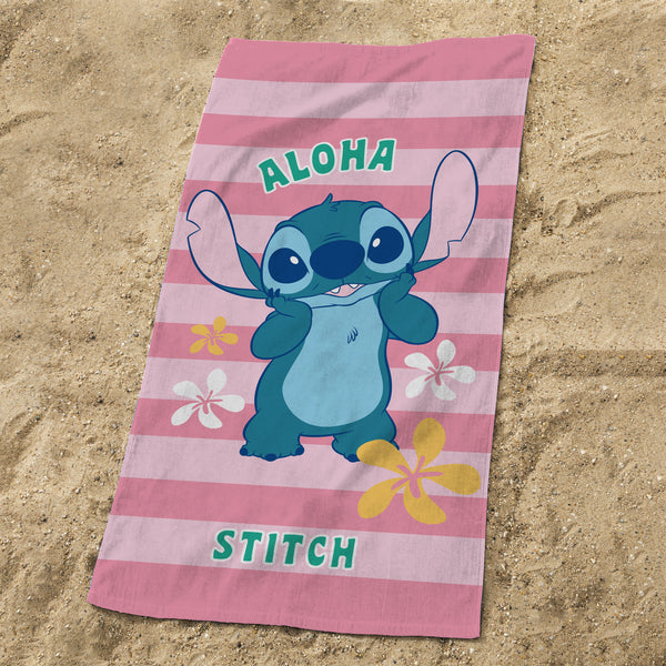 Drap de plage Disney Home Stitch Ohana