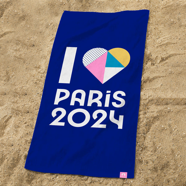 Drap de Bain Paris 2024 OLY Coeur
